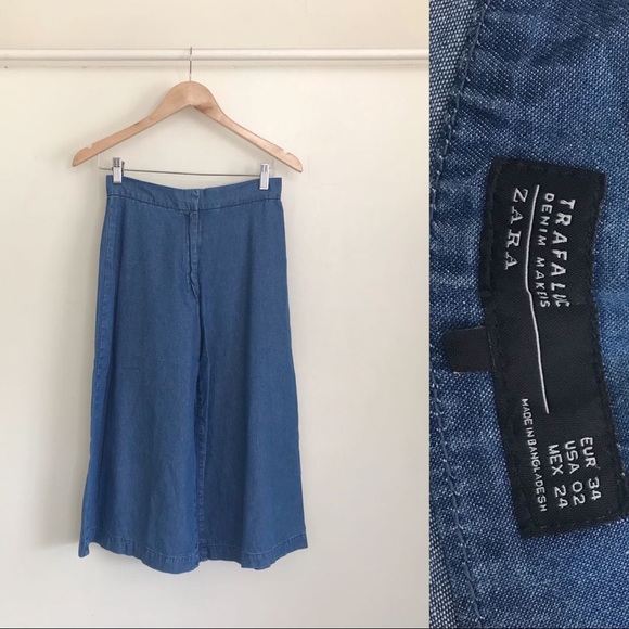 soft denim culottes